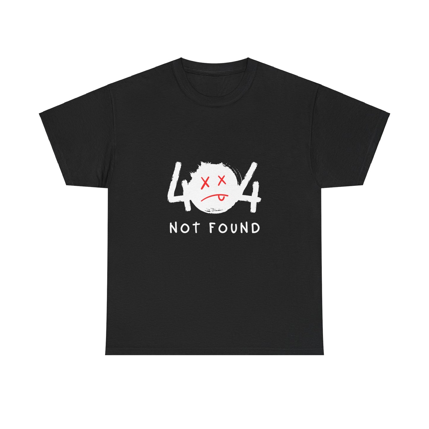 404 Not Found Unisex Heavy Cotton Tee - Trendy Graphic T-Shirt for Casual Wear