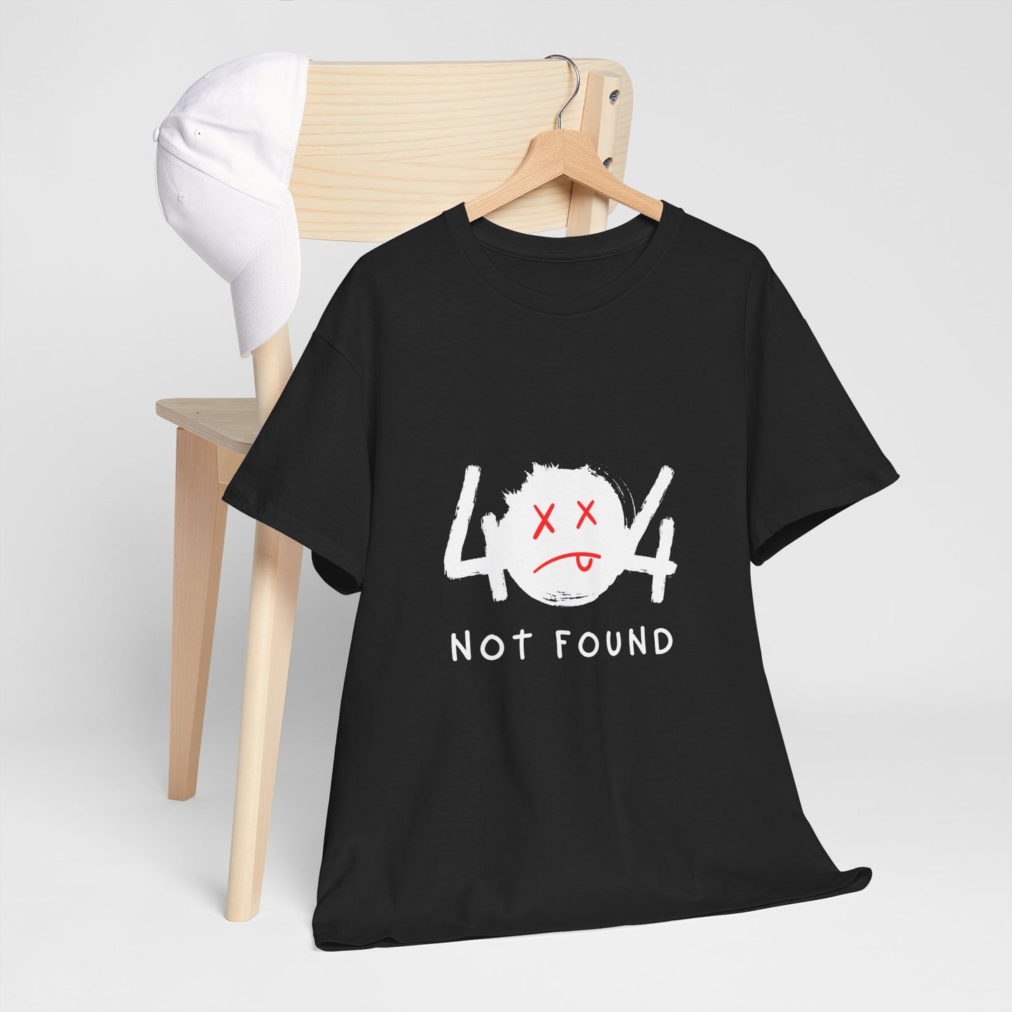 404 Not Found Unisex Heavy Cotton Tee - Trendy Graphic T-Shirt for Casual Wear