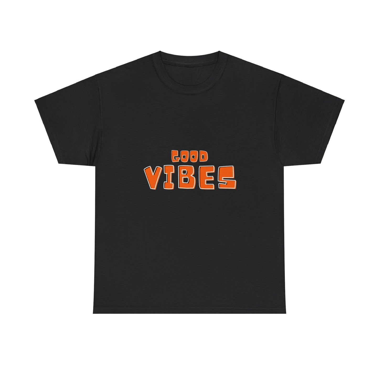 Good Vibes Unisex Heavy Cotton Tee - Comfortable Casual Wear for Relaxed Days