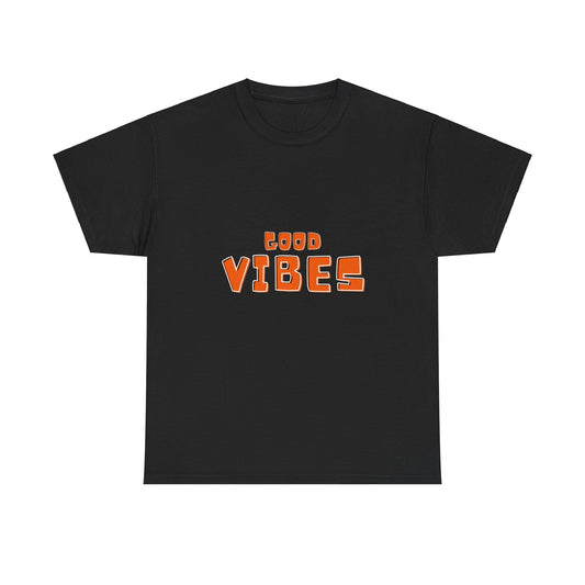 Good Vibes Unisex Heavy Cotton Tee - Comfortable Casual Wear for Relaxed Days