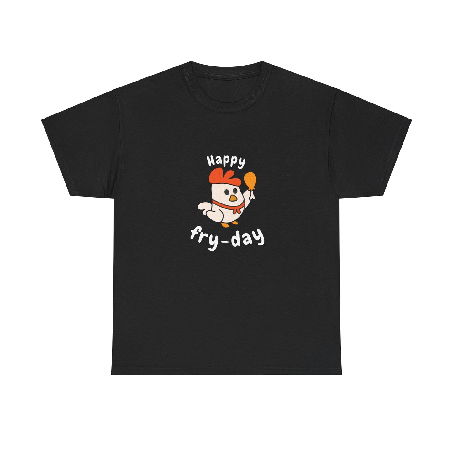 T-Shirt - Happy Fry-day Unisex Heavy Cotton Tee