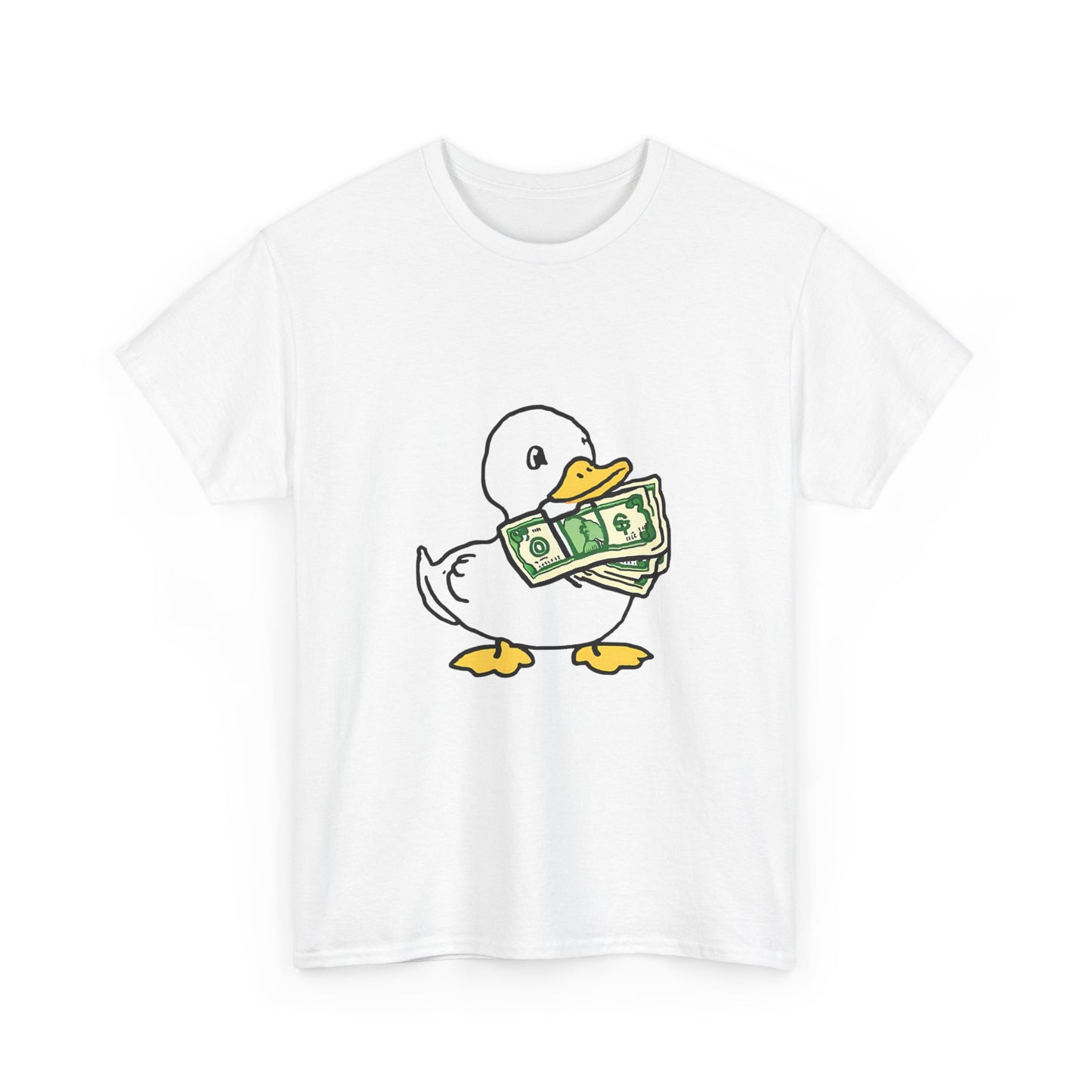 Quirky Duck Cash Unisex Heavy Cotton Tee - Perfect for Gifts and Everyday Wear