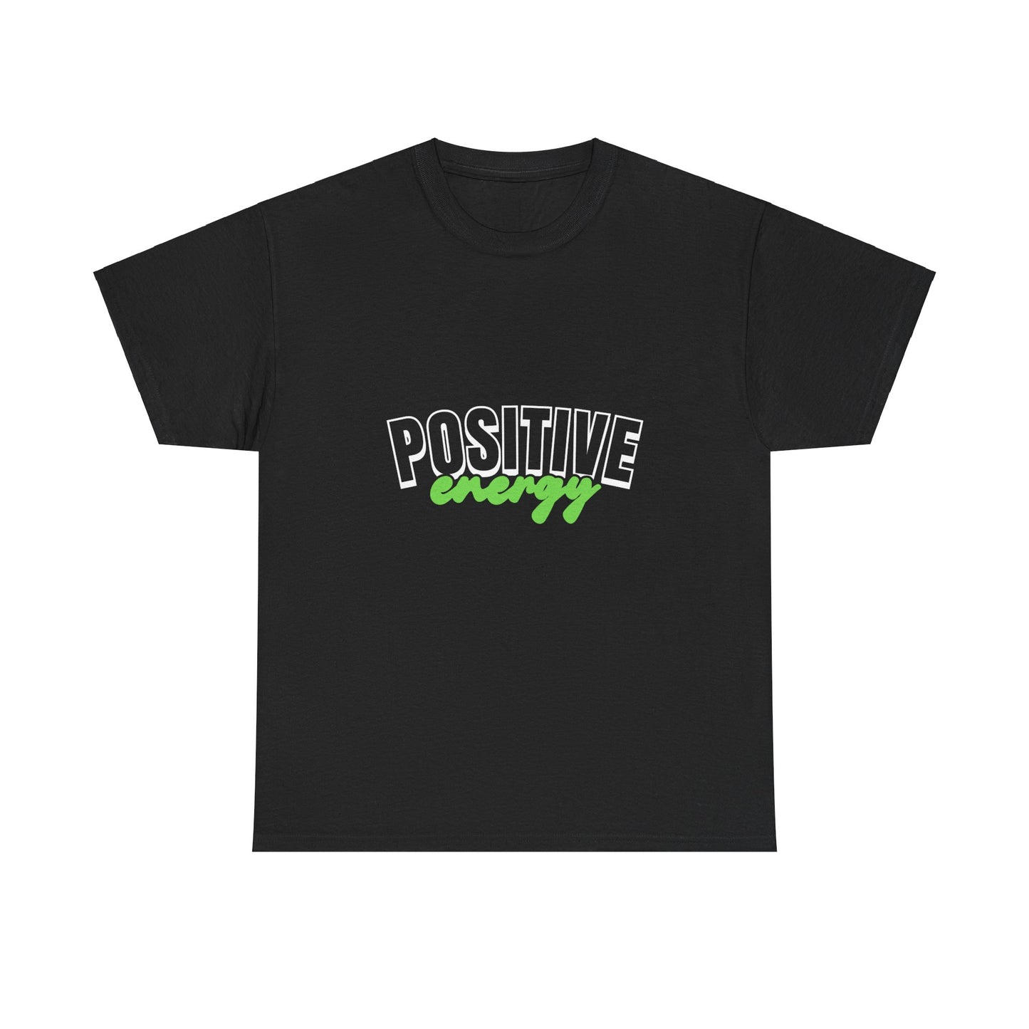 Positive Energy Unisex Heavy Cotton Tee - Motivational Graphic T-Shirt