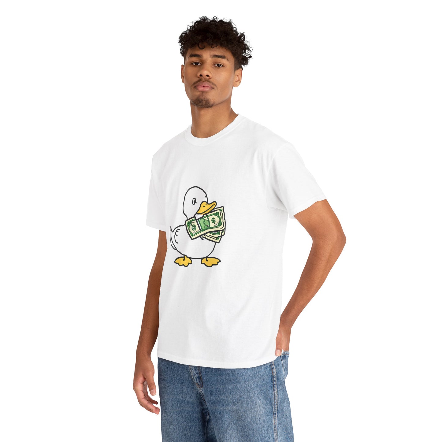 Quirky Duck Cash Unisex Heavy Cotton Tee - Perfect for Gifts and Everyday Wear