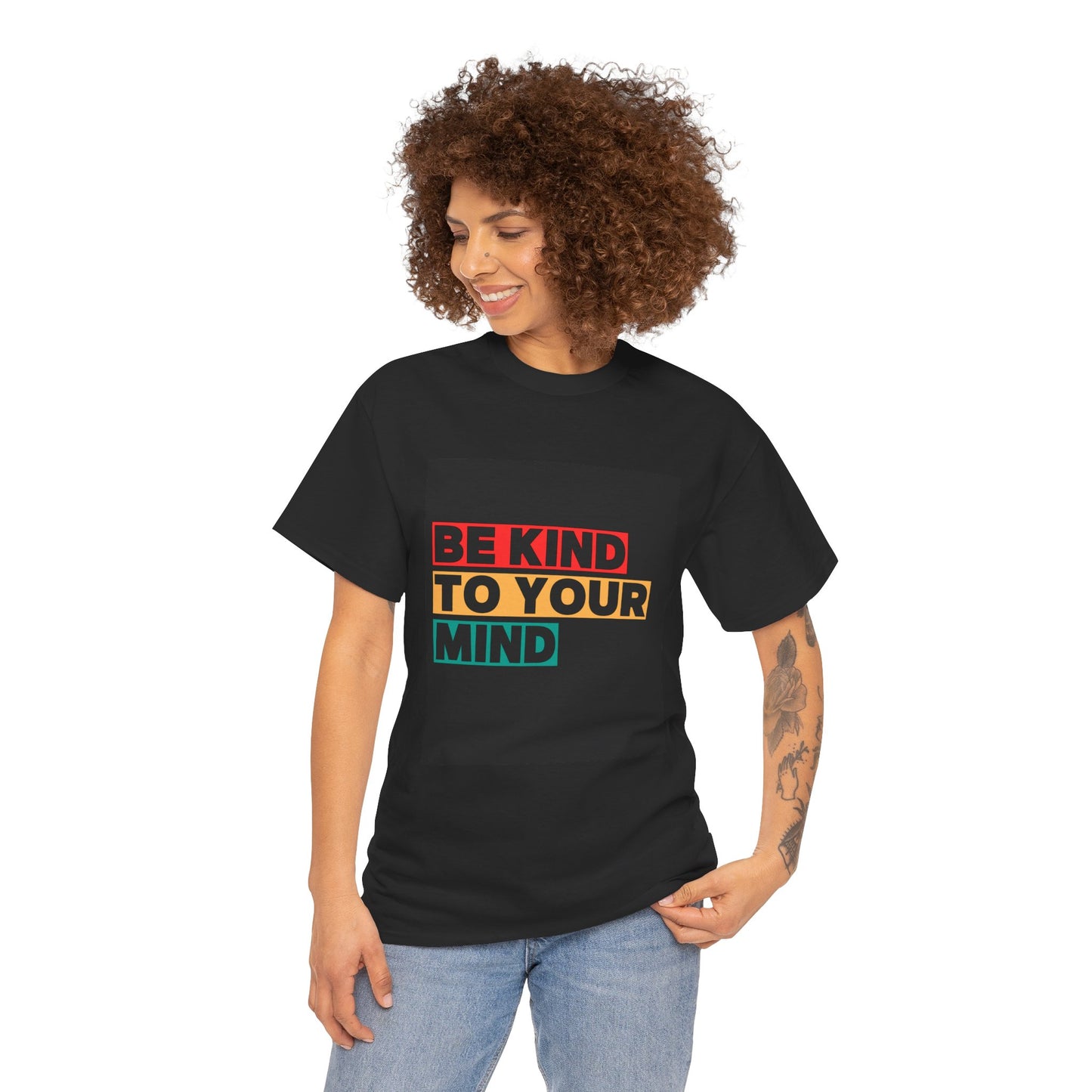 Be Kind to Your Mind Unisex Heavy Cotton Tee - Inspirational T-Shirt for Mental Health Awareness