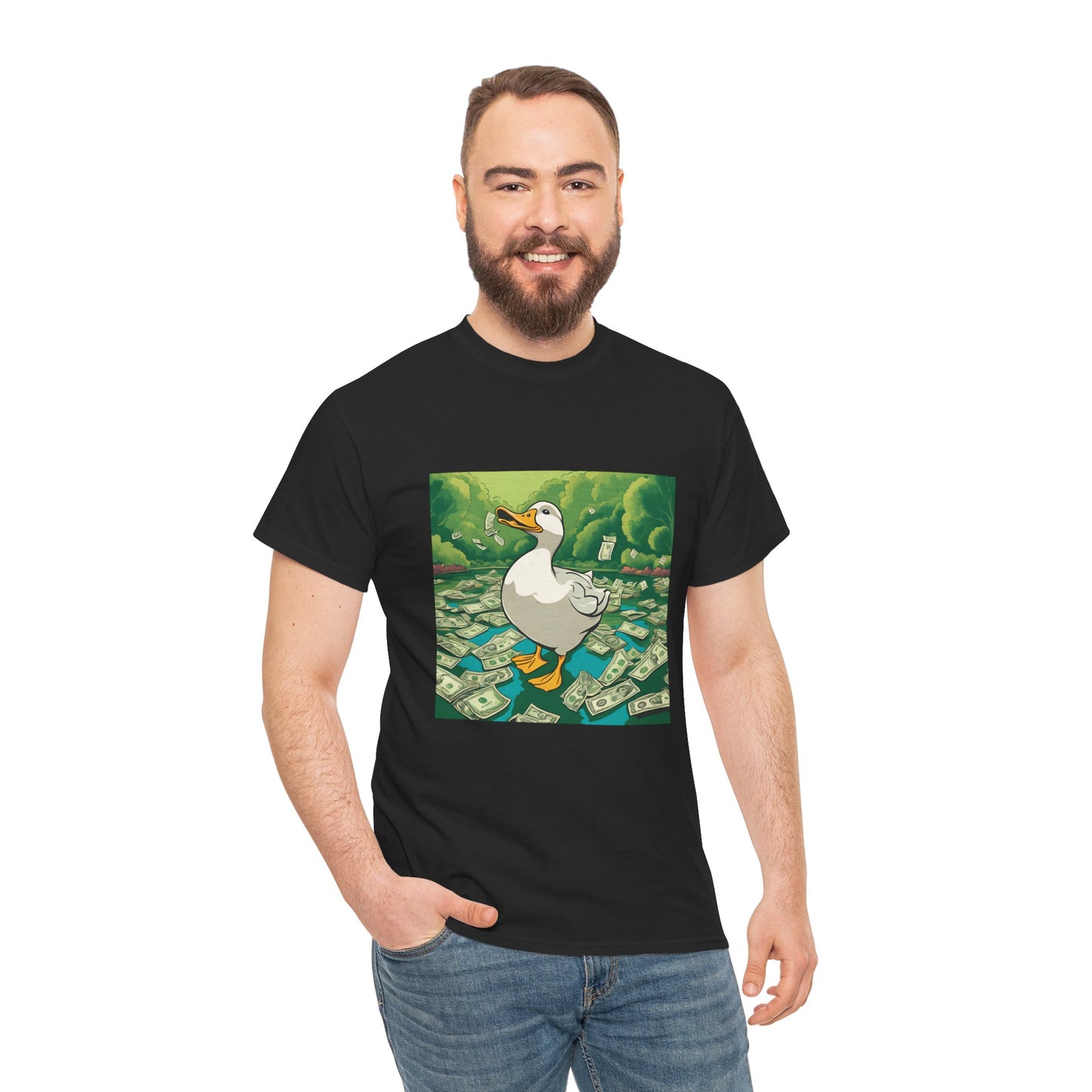 Funny Money Duck Unisex Heavy Cotton Tee