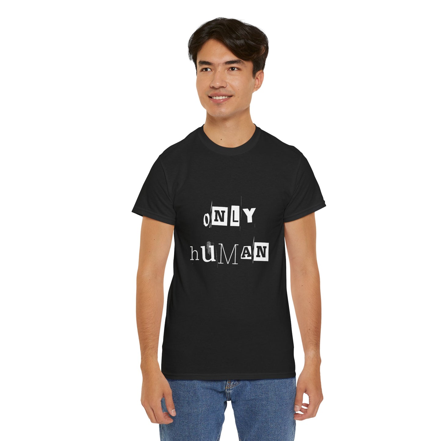 Only Human Unisex Heavy Cotton Tee - Casual Graphic T-Shirt